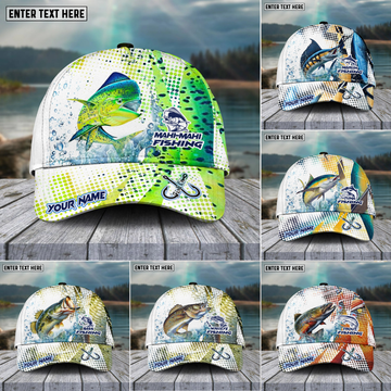 Joycorners Fishing Skinfish Water Sport Pattern Personalized Name 3D Cap (11 Breeds)