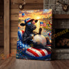 Joycorner Belted Galloway Cow Americana Float Beer Sunglasses 3D Wrapped Canvas
