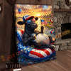 Joycorner Belted Galloway Cow Americana Float Beer Sunglasses 3D Wrapped Canvas