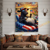 Joycorner Belted Galloway Cow Americana Float Beer Sunglasses 3D Wrapped Canvas