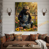 Joycorners Spring Garden Bear Nature Illustration Canvas