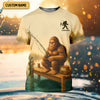 Joycorners Bigfoot's Quiet Day At The Lake Fishing UPF Shirts, Funny Fishing Shirt, Presents For Fishermen