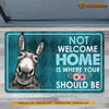 Joycorners Donkey Doormat, Not Welcome Home Is Where Your Should Be Gift For Donkey Lovers, New Home Gift, Housewarming Gift, Donkey Decor LM0210
