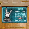 Joycorners Donkey Doormat, Not Welcome Home Is Where Your Should Be Gift For Donkey Lovers, New Home Gift, Housewarming Gift, Donkey Decor LM0210