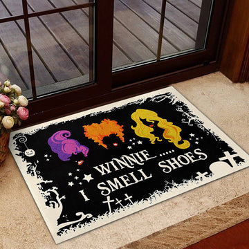 Joycorners Funny Halloween Doormat, Winnie I Smell Shoes, Doormat For Home Decor Housewarming Gift, Welcome Mat Gift For Halloween Lovers LM0210