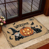 Joycorners Interesting Halloween Doormat, Gnome, Black Cat, and Pumpkin Doormat For Home Decor Housewarming Gift, Welcome Mat Gift For Halloween Lovers LM0210
