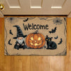 Joycorners Interesting Halloween Doormat, Gnome, Black Cat, and Pumpkin Doormat For Home Decor Housewarming Gift, Welcome Mat Gift For Halloween Lovers LM0210