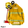 Joycorners Personalized Firefighter Ornament, Custom Acrylic Flat Firefighter Ornament for Him 2D Flat LM1811