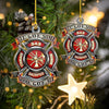 Joycorners All Gave Some Gave All Firefighter Logo Ornament, Acrylic Flat Firefighter Keychain 2D Flat LM1811