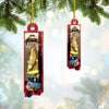 Joycorners Custom Firefighter Box Christmas Ornament for Fireman, Flat Acrylic Ornament for Firefighter 2D Flat LM1811
