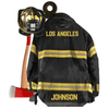 Joycorners Personalized Firefighter Black Armor Custom Shaped Acrylic Ornament Two Sides 2D Flat LM1811