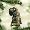 Joycorners Firefighter Suits With Christmas Light - Personalized Flat Ornament - Gift For Firefighters 2D Flat LM1811