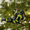 Joycorners Personalized Firefighter Christmas -Two Sided Ornament for Fireman, Gift for Dad and Mom Christmas Firefighter Ornament 2D Flat LM1811