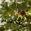 Joycorners Personalized Firefighter Christmas -Two Sided Ornament for Fireman, Gift for Dad and Mom Christmas Firefighter Ornament 2D Flat LM1811