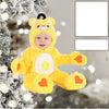 Joycorners Custom Photo Funny Baby's Face Firefighter Christmas Ornament for New baby First Christmas 2D Flat LM1811