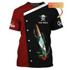 Joycorners Chef Custom Tee Shirt Chef Knife Tattoo 3D Shirts Cook Tshirt Chef Uniform Black & Red