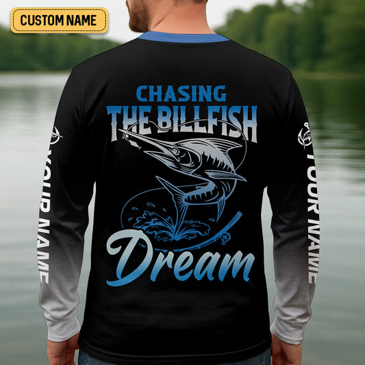 Joycorners Marlin Fishing, Chasing The Billfish Dream SPF Shirts, Fishing Shirts For Men, Fisherman Gift
