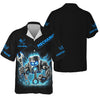 Joycorners Custom Name Mechanic Shirt Blue Flame Muscle Engine Piston Holding Wrench T Shirt PT2609