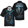 Joycorners Personalized T-Shirt I Am A Grumpy Old Mechanic Blue Flame Grim Reaper Design Shirt For Mechanics PT2609