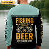 Joycorners Fishing Solves Most Of My Problems Beer Solves The Rest SPF Shirt, Funny Fishing Shirt, Fishing Shirts For Men
