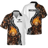 Joycorners Personalized Mechanic Shirt, Skull Engine Piston Flame Design, Mechanic Uniforms, Gift For Men PT2609