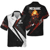 Joycorners Custom Name Mechanic Shirt Mechanic Heart Fire Printed Mechanic T Shirt PT2609