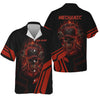 Joycorners Custom Name Mechanic Shirt Mechanic Skull Red Unisex T Shirt All Over Print PT2609