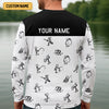 Joycorners Funny Stick Figure Fishing Pose SPF Shirt For Men, Funny Fishing Shirt, Fishing Shirts For Men