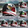Joycorners Fishing Red White Pattern Sport Pattern Personalized Name 3D Cap (11 Breeds)