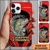 Joycorner Fishing Jumping Water Fisherman Silhouette Personalized Name 3D Phone Case (10 Fish Species)
