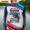 Joycorners Life Is Good Fishing Makes It Better SPF Shirts, Fishing Shirts For Men, Funny Fisherman Gift