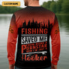 Joycorners Fishing Saved Me From Being A Pornstar Red Fishing Shirt, Funny Fishing Shirt, SPF Shirt For Men, Gift For Fisherman
