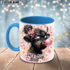 Joycorners Black Angus Cow Bubblegum Flower Glasses Custom Name Mug