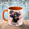 Joycorners Black Angus Cow Bubblegum Flower Glasses Custom Name Mug