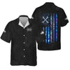 Joycorners American Flag Mechanic Shirt, Blue Lightning & Tools Graphic, Perfect Patriotic Gift Shirt for Auto Repair Workers & Garage Fans PT2609