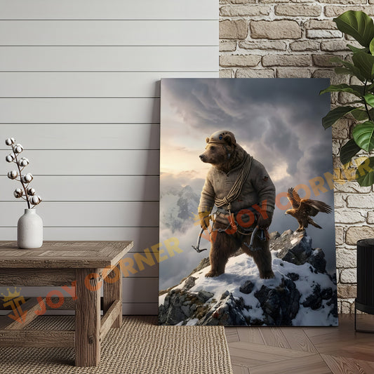 Joycorners Mountain Climber Bear Adventure Eagle Canvas