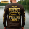 Joycorners Proof Bigfoot Prefers Sunset Fishing Trips Fishing UPF Shirts, Funny Fishing Shirt, Fishing Shirts For Men