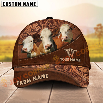 Joycorners Simmental Farming Life Customized Name And Farm Name 3D Classic Cap