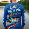 Joycorners Catch The Wave Hook The Tuna SPF Shirts, Fishing Shirts For Men, Fisherman Gift