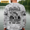 Joycorners I'm A Fishaholic On The Road To Recovery Fishing UPF Shirts, Funny Fishing Shirt, Fishing Shirts For Men