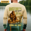 Joycorners Bigfoot's Quiet Day At The Lake Fishing UPF Shirts, Funny Fishing Shirt, Presents For Fishermen