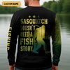 Joycorners Sasquatch Doesn't Need A Fish Story Funny Fishing Shirt SPF Shirt For Men, Funny Fishing Shirt, Fishing Shirts For Men