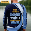 Joycorners When You're A Legend You Make Your Own Waves Shark Shirt, SPF Shirt For Men, Fishing Shirts For Men