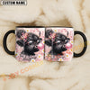 Joycorners Black Angus Cow Bubblegum Flower Glasses Custom Name Mug