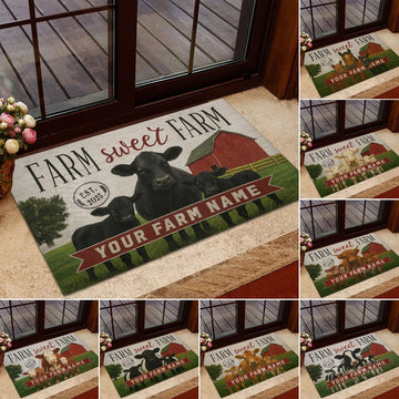 Joycorners Farm Sweet Farm Doormat (12 Cattle Breeds)