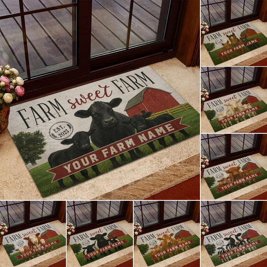 Joycorners Farm Sweet Farm Doormat (12 Cattle Breeds)