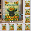 Joycorners Sunflower Cattle On Farm Personalized Name Blanket