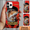 Joycorner Fishing Jumping Water Fisherman Silhouette Personalized Name 3D Phone Case (10 Fish Species)
