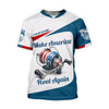 Joycorners Make America Reel Again Patriotic Fishing Shirt, Performance Fishing Shirts, Fishing Shirts For Men
