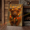 Joycorner Highland Cow Festive Lights 3D Wrapped Canvas